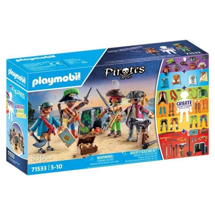 Playmobil 71533 My Figures Piratas - Set de Figuras Mezcla y Combina con Más de 1000 Combinaciones +4 años