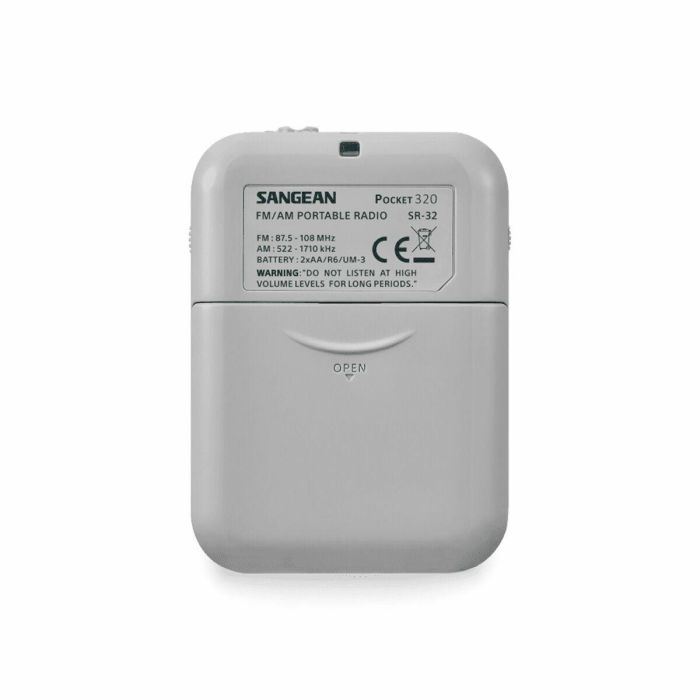 Radio Portátil Sangean SR-32 Blanco AM/FM 30 Radio Portátil Sangean SR-32 Blanco AM/FM 30