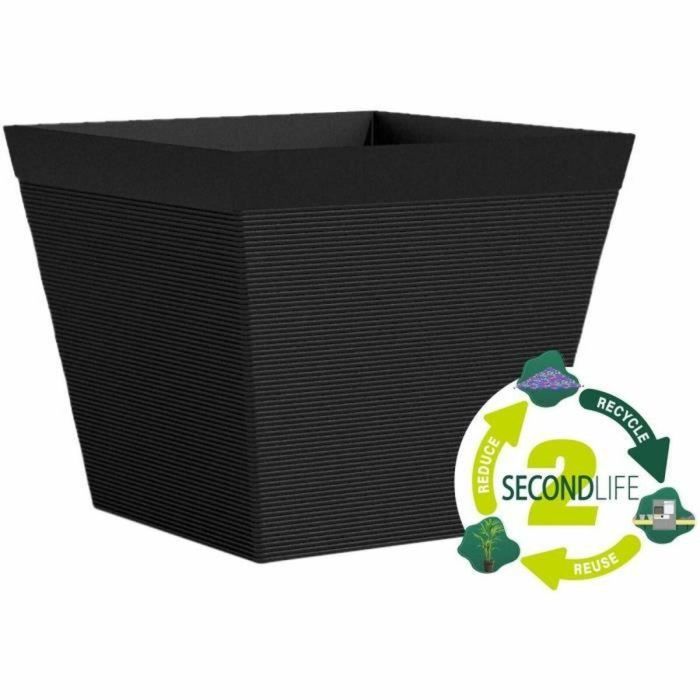 Garden Id 02042569 Maceta Cuadrada Green Care Impact Black-Anth 29x26 cm 100% Reciclada Resistente UV/Heladas, 10 años de Garantía 1