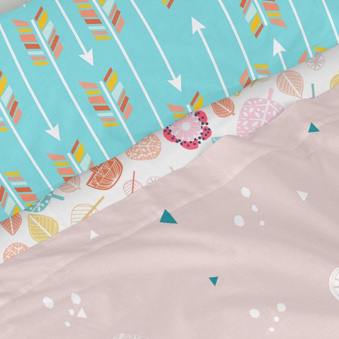 Juego de Sábanas HappyFriday Moshi Moshi Fantasy Multicolor Cama de 105 2 Piezas 3