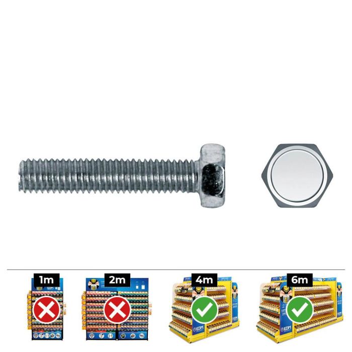 Celo Tornillo métrica hexagonal Din 933 Ø5x45mm acero zincado Caja 250 unid. 0 Celo Tornillo métrica hexagonal Din 933 Ø5x45mm acero zincado Caja 250 unid. 0