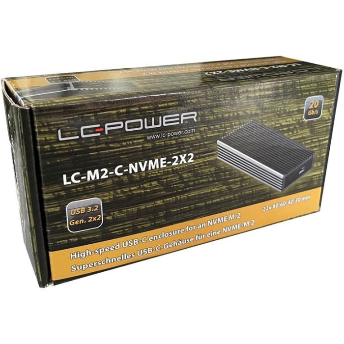 LC-Power NVMe M.2-SSD USB3.2 Gen2 LC-M2-C-NVME-2X2 8 LC-Power NVMe M.2-SSD USB3.2 Gen2 LC-M2-C-NVME-2X2 8
