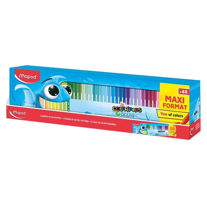 Rotulador Maped Color Peps Ocean Caja De 48 Unidades Colores Surtidos 1