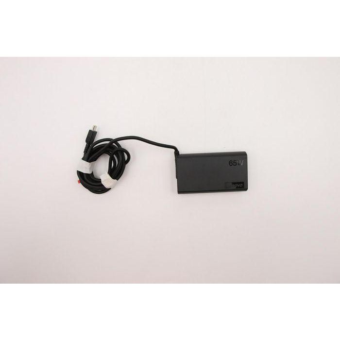 Lenovo 65W USB-C AC adapter, supports 20V, 15V, 9V, 5V output, designed for worldwide use with laptops. Lenovo 65W USB-C AC adapter, supports 20V, 15V, 9V, 5V output, designed for worldwide use with laptops.