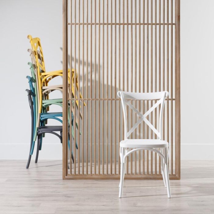 Silla Apilable Blanco Polipropileno 48,50 X 43 X 91 cm