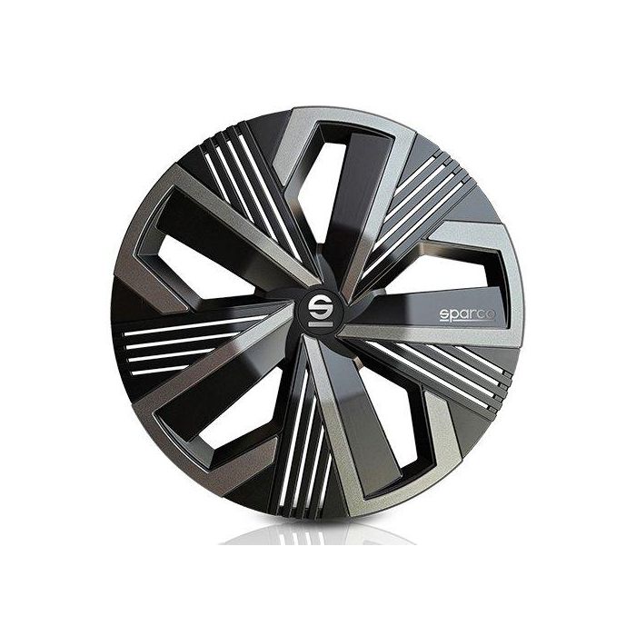 SPC SPC1522BKGR Tapacubos Nagoya Bicolor 15" Negro - Gris Kit 4 Piezas 1 SPC SPC1522BKGR Tapacubos Nagoya Bicolor 15" Negro - Gris Kit 4 Piezas 1