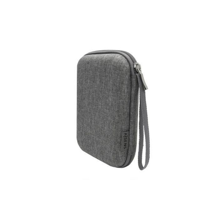 AISENS ASBG-005-GR Estuche Protector Rígido para Disco Duro Externo 2.5" Gris, Algodón y Lino, con Cremallera y Compartimento para Cables 1 AISENS ASBG-005-GR Estuche Protector Rígido para Disco Duro Externo 2.5" Gris, Algodón y Lino, con Cremallera y Compartimento para Cables 1
