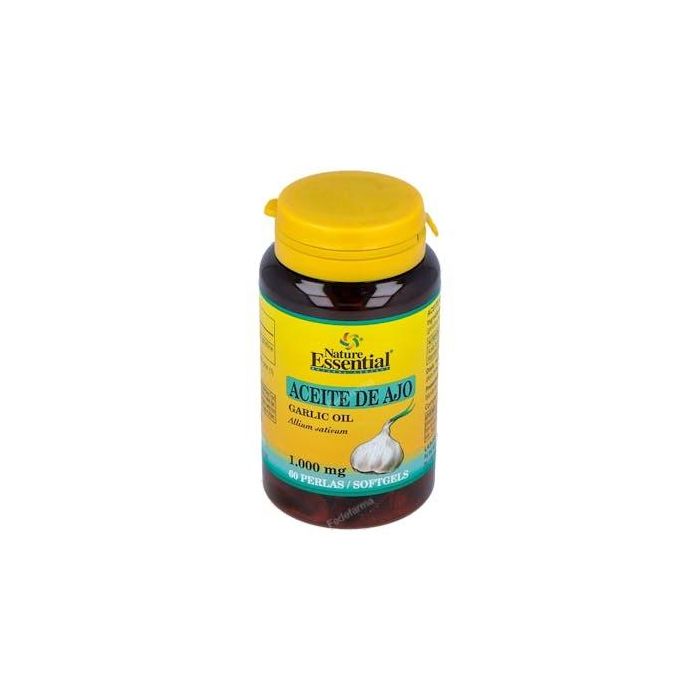 NATURE ESSENTIAL Garlic Oil Ajo 1000mg, 60 Perlas. Contribuye a mantener el sistema cardiovascular en condiciones normales.