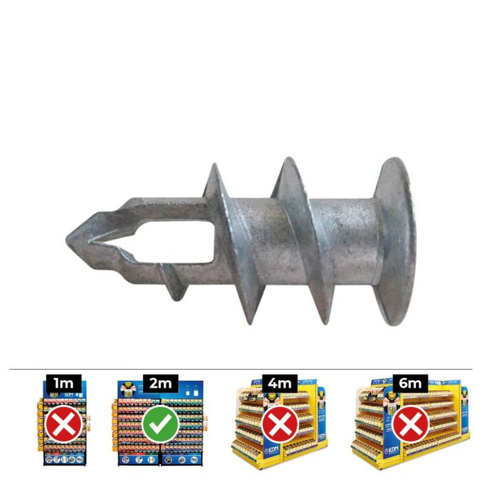 Celo Taco metálico placa yeso Ø4-5x37mm din gkdz, acero, para cuadros/lámparas, caja 50 unid 0 Celo Taco metálico placa yeso Ø4-5x37mm din gkdz, acero, para cuadros/lámparas, caja 50 unid 0