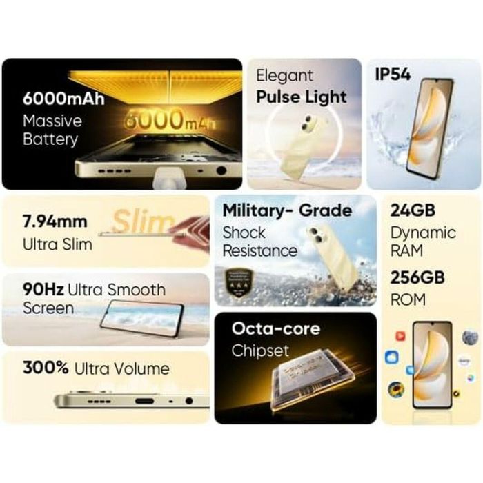 Smartphone Realme RMX5313 6,74" Octa Core 4 GB RAM 64 GB Oro 5 Smartphone Realme RMX5313 6,74" Octa Core 4 GB RAM 64 GB Oro 5