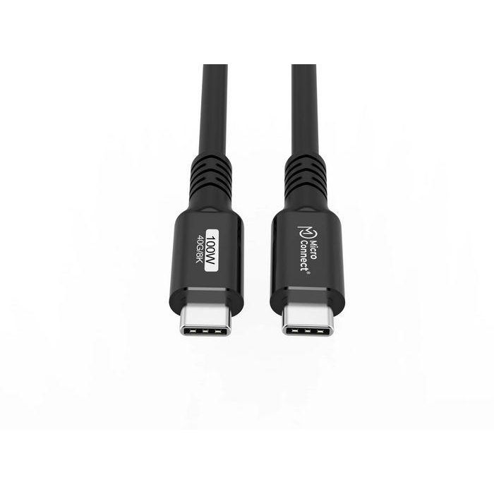 MicroConnect Cable USB-C a USB-C Premium 1m, 100W, 40Gbps, USB4 Gen 3x2 1