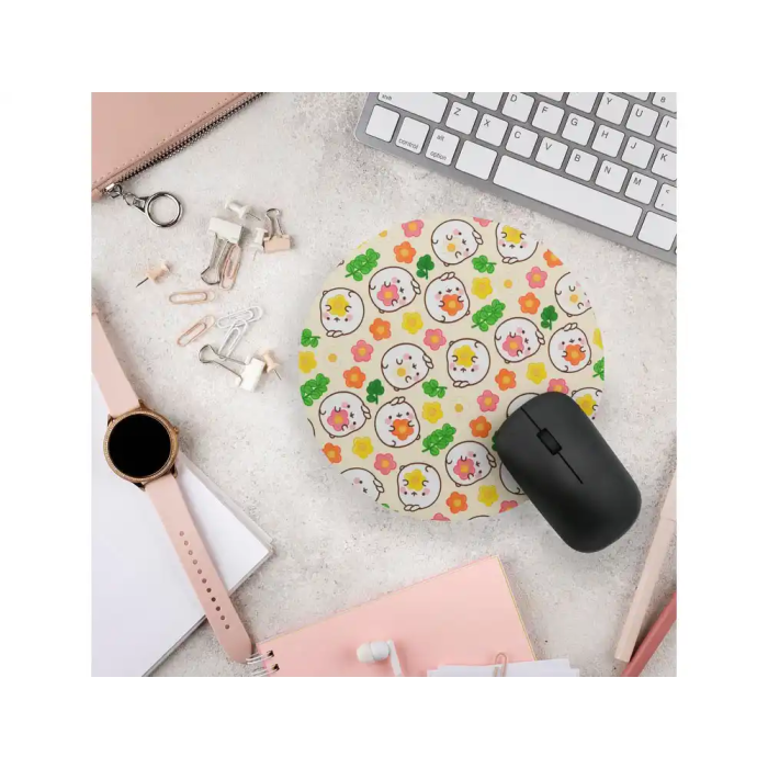 Wondee Alfombrilla de Ratón Molang Redonda Plant Lover Antideslizante Control Preciso 200mm 4