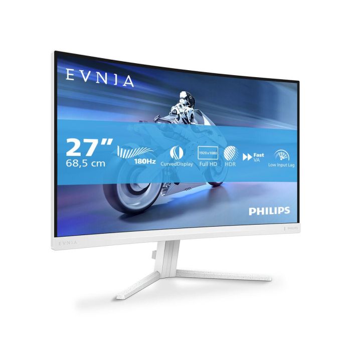 Philips 27M2C5201L Monitor Curvo 27 Pulgadas QHD 165Hz 1ms VA 2560x1440 16:9 Blanco Conexiones HDMI DP 2