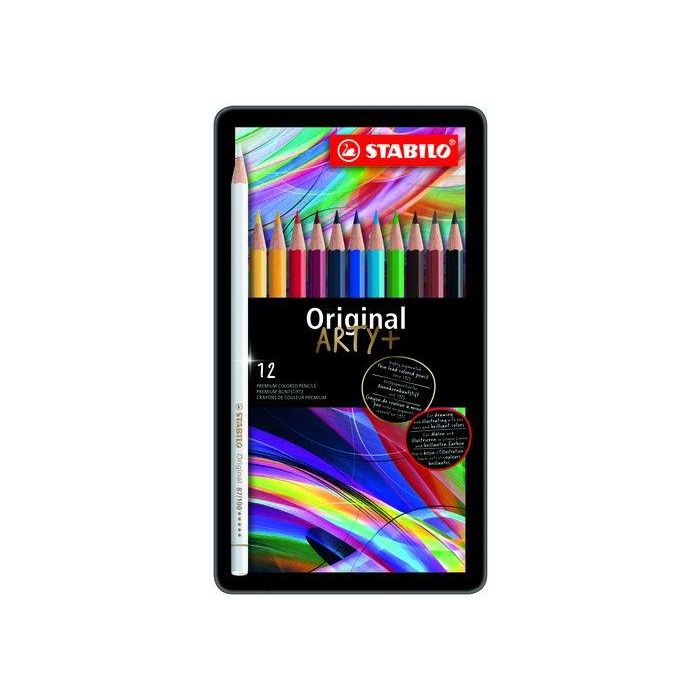 Stabilo Lápices De Colores Original Arty+ Estuche De Metal 12 Unidades