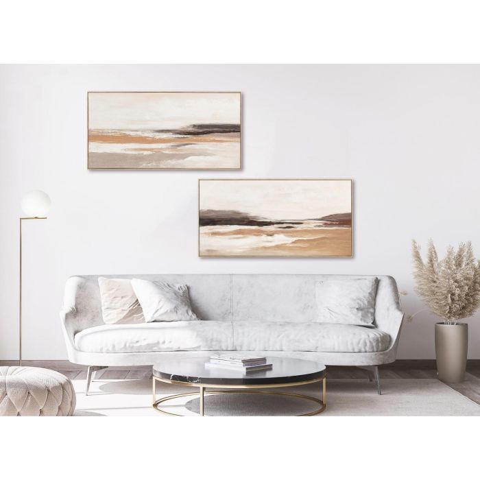 Cuadro Moderno DKD Home Decor Beige Blanco 4.5 x 70 x 140 cm (2 Unidades) 3 Cuadro Moderno DKD Home Decor Beige Blanco 4.5 x 70 x 140 cm (2 Unidades) 3