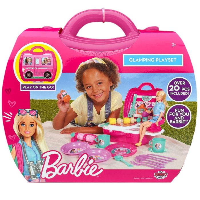 Barbie 00926 Maletín Glamping de Camping y Barbacoa Picnic para Muñecas Barbie. Incluye más de 20 Accesorios 2 Barbie 00926 Maletín Glamping de Camping y Barbacoa Picnic para Muñecas Barbie. Incluye más de 20 Accesorios 2