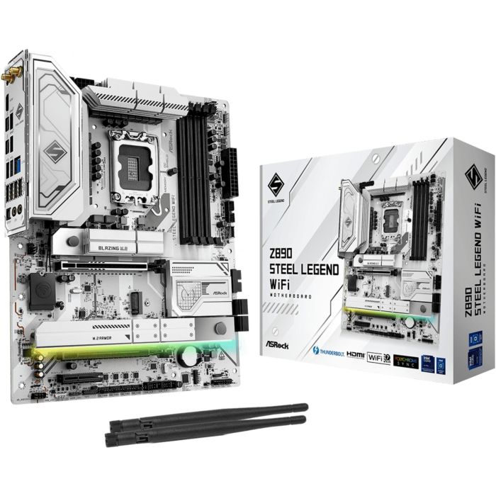 ASRock 90-MXBPF0-A0UAYZ Placa Base Z890 Steel Legend WiFi, Intel LGA 1851 ATX, 4 DDR5 0 ASRock 90-MXBPF0-A0UAYZ Placa Base Z890 Steel Legend WiFi, Intel LGA 1851 ATX, 4 DDR5 0