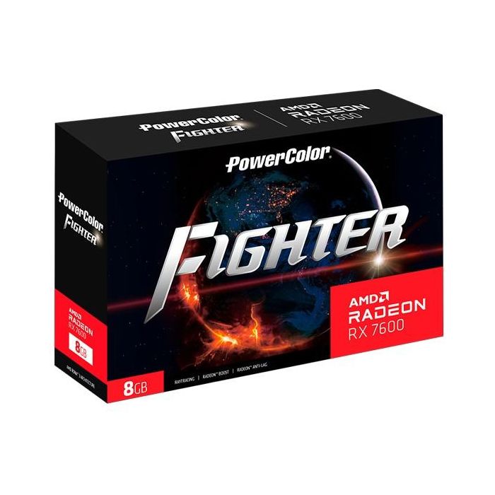 PowerColor RX 7600 8G-F Radeon Fighter 8GB GDDR6 AMD FreeSync PCI Express 4.0 Gaming 4
