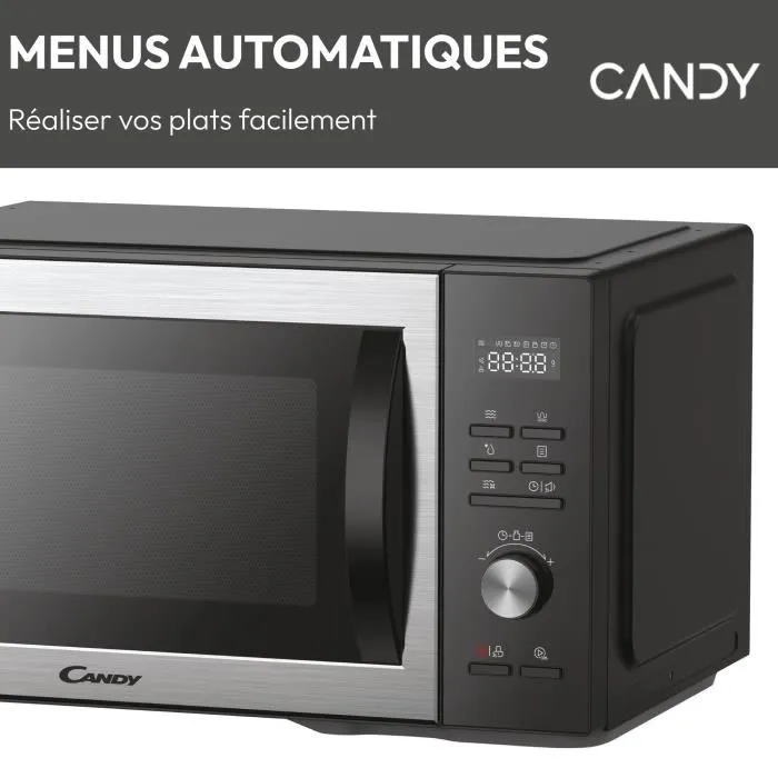 Candy CMGA31EDLB Microondas Grill - 31L - MO: 1000W - Grill: 1000W - Cavidad de Acero Inoxidable - Limpieza Automática 3