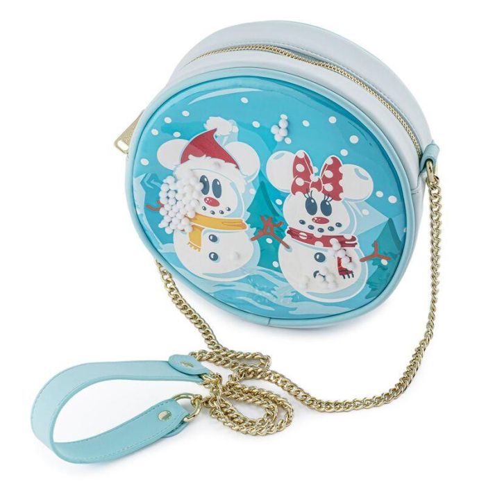 Loungefly Bolso Bandolera Disney Mickey y Minnie Mouse Snow Globe en Cuero Vegano 1 Loungefly Bolso Bandolera Disney Mickey y Minnie Mouse Snow Globe en Cuero Vegano 1