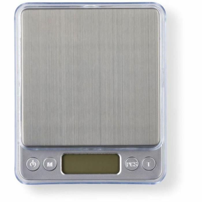 Livoo DOM474 Báscula Electrónica de Precisión con Bandeja de Acero Inoxidable, Máx. 500g, 6 Unidades, Pantalla LCD 2