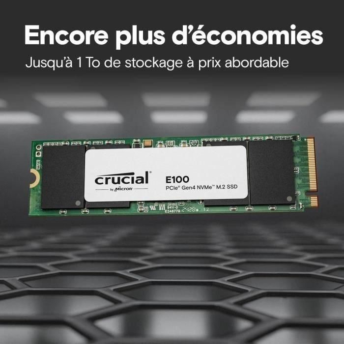 Crucial CRU0649528946164 SSD E100 PCIe 4.0 Gen4 2280 NVMe M.2 2 TB 2