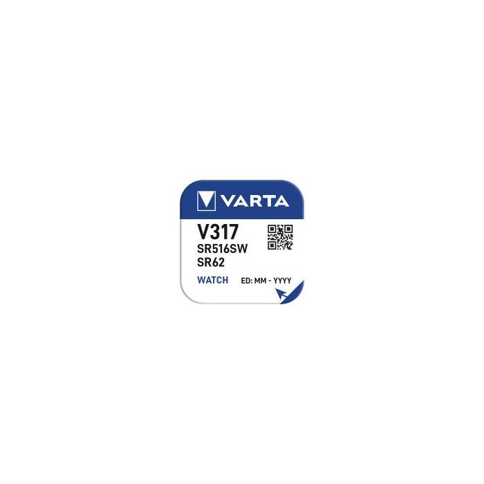 Pila de boton sr62- v317 varta 10,5mah (blister 1 unid.) ø5,8x1,65mm 1