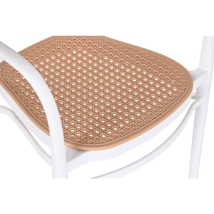 Silla DKD Home Decor Blanco Marron 52 x 86.5 x 56 cm (4 Unidades) 1 Silla DKD Home Decor Blanco Marron 52 x 86.5 x 56 cm (4 Unidades) 1