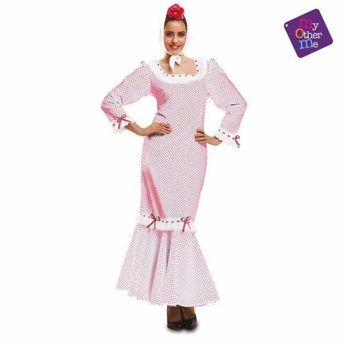 Disfraz madrileña blanco mujer talla XL Disfraz madrileña blanco mujer talla XL