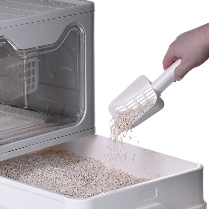 Arenero para Gatos Diamentiq Yoko Blanco Gris Plástico 11 Arenero para Gatos Diamentiq Yoko Blanco Gris Plástico 11