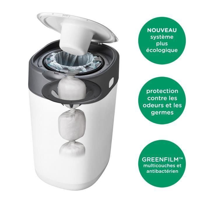 Tommee Tippee - Paquete de inicio - Papelera + 12 recargas - Tec Sangenic Twist and Click - Blanco 2