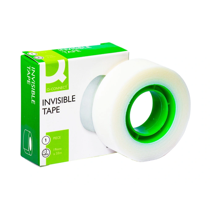 Q-connect Cinta Adhesiva Invisible 33 mt x 19 mm Permite Escribir Sobre Ella Ideal Para Embalar 3
