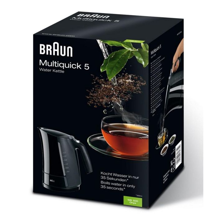 Hervidor eléctrico BRAUN WK500BK Multiquick 5 - 1.6 L - Negro 1 Hervidor eléctrico BRAUN WK500BK Multiquick 5 - 1.6 L - Negro 1