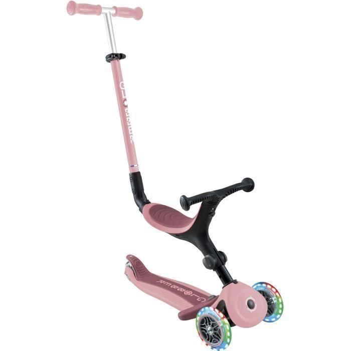 Globber - Patinete evolutivo con asiento GO-UP ACTIVE PLUS LIGHTS - Rosa pastel Globber - Patinete evolutivo con asiento GO-UP ACTIVE PLUS LIGHTS - Rosa pastel