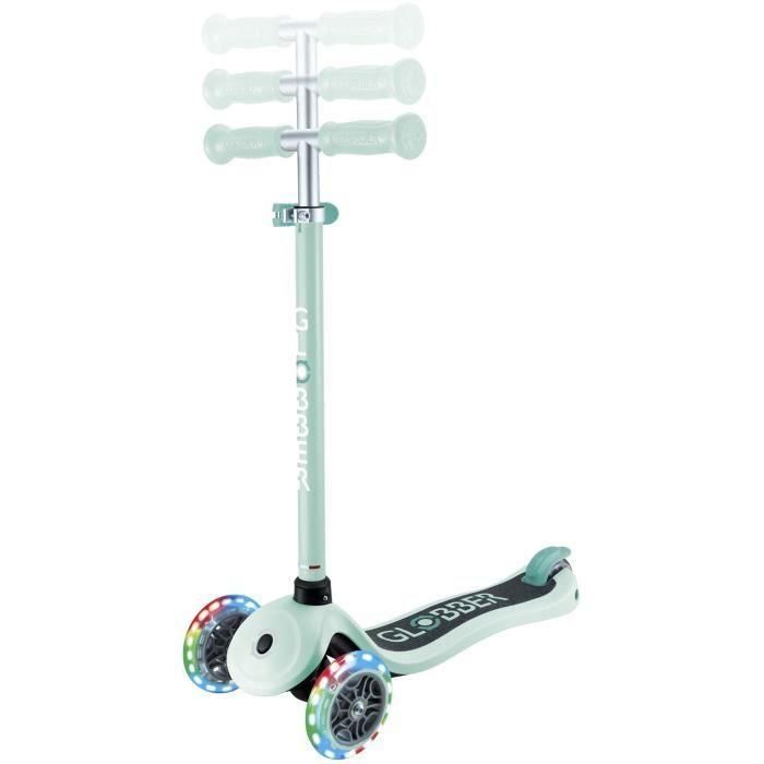 Patinete de 3 ruedas - GLOBBER - PRIMO LIGHTS - Verde pastel - Ruedas luminosas - 2 a 7 años - 50 Kg 4 Patinete de 3 ruedas - GLOBBER - PRIMO LIGHTS - Verde pastel - Ruedas luminosas - 2 a 7 años - 50 Kg 4