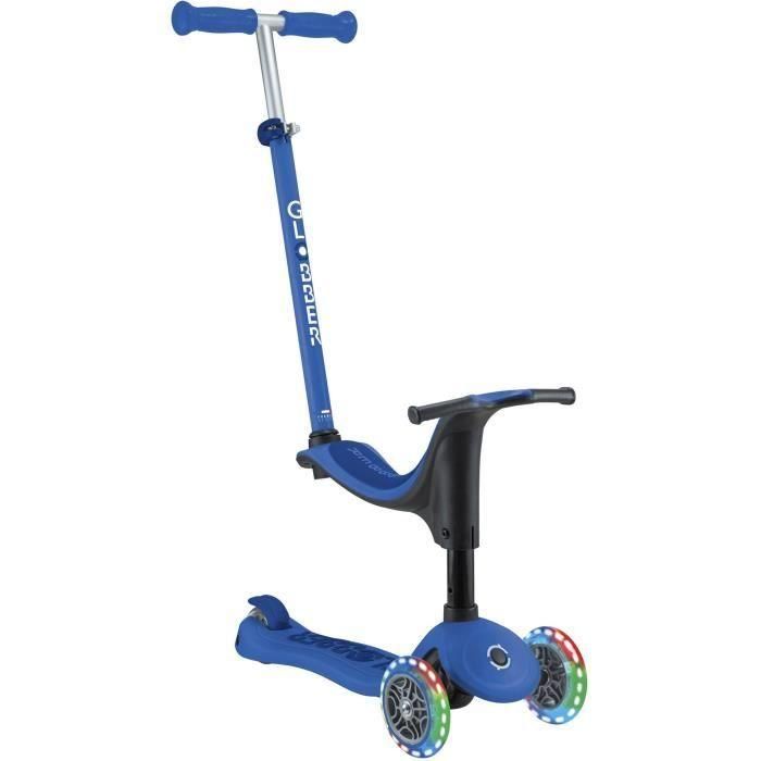 Patinete escalable de 3 ruedas - GLOBBER - LUCES DEPORTIVAS - Azul - Luminoso - Correpasillos, bici sin pedales, patinete - Asiento - a partir de 15 meses 0 Patinete escalable de 3 ruedas - GLOBBER - LUCES DEPORTIVAS - Azul - Luminoso - Correpasillos, bici sin pedales, patinete - Asiento - a partir de 15 meses 0