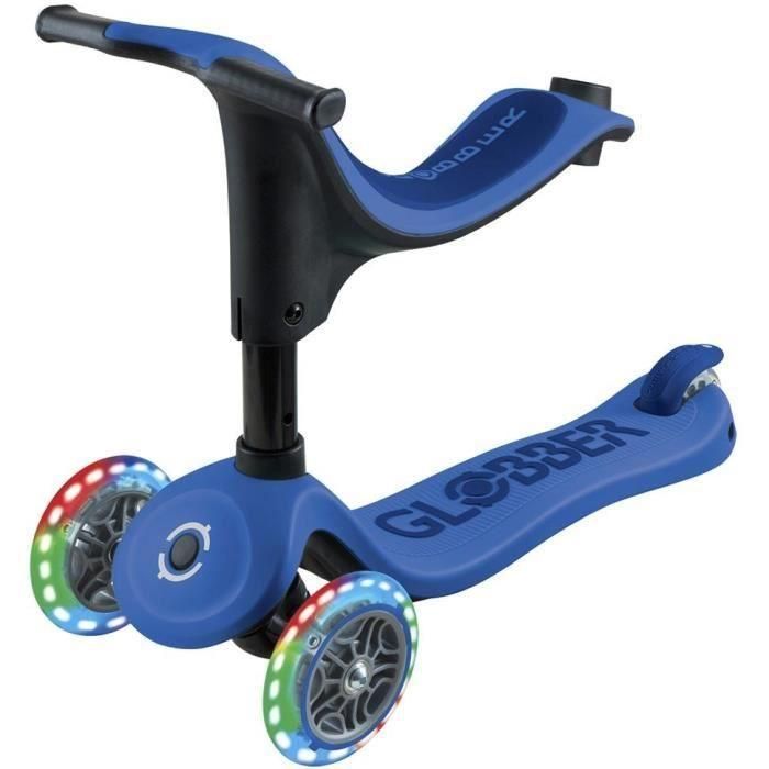 Patinete escalable de 3 ruedas - GLOBBER - LUCES DEPORTIVAS - Azul - Luminoso - Correpasillos, bici sin pedales, patinete - Asiento - a partir de 15 meses 3 Patinete escalable de 3 ruedas - GLOBBER - LUCES DEPORTIVAS - Azul - Luminoso - Correpasillos, bici sin pedales, patinete - Asiento - a partir de 15 meses 3