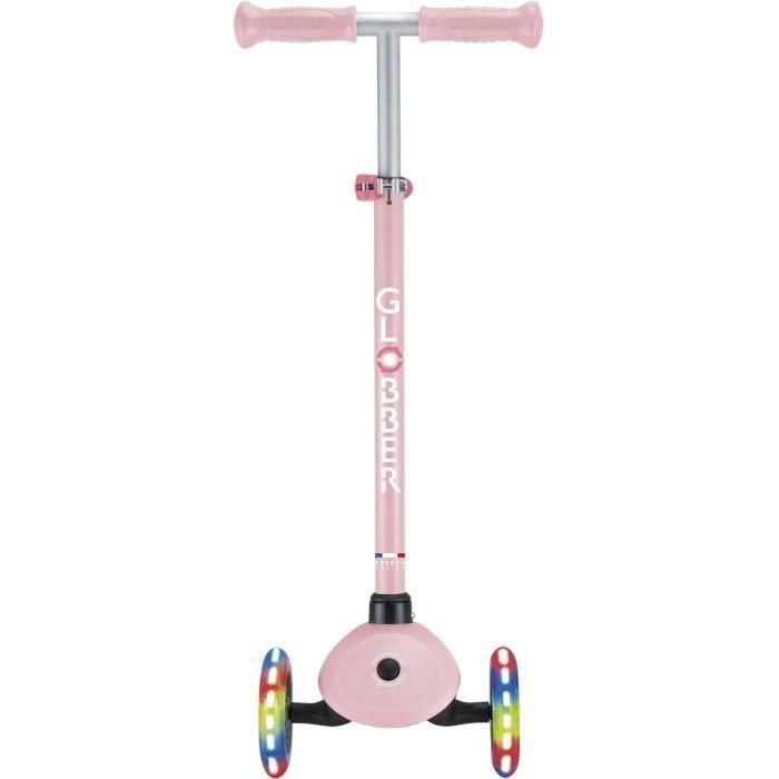 Patinete de 3 ruedas - GLOBBER - PRIMO LIGHTS - Rosa pastel - Ruedas luminosas - 2 a 7 años - 50 Kg 2 Patinete de 3 ruedas - GLOBBER - PRIMO LIGHTS - Rosa pastel - Ruedas luminosas - 2 a 7 años - 50 Kg 2