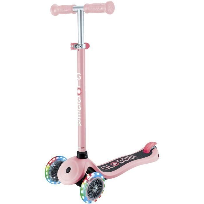 Patinete de 3 ruedas - GLOBBER - PRIMO LIGHTS - Rosa pastel - Ruedas luminosas - 2 a 7 años - 50 Kg 3 Patinete de 3 ruedas - GLOBBER - PRIMO LIGHTS - Rosa pastel - Ruedas luminosas - 2 a 7 años - 50 Kg 3