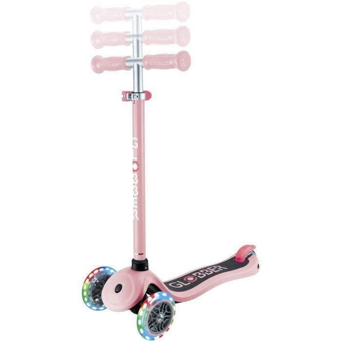 Patinete de 3 ruedas - GLOBBER - PRIMO LIGHTS - Rosa pastel - Ruedas luminosas - 2 a 7 años - 50 Kg 4 Patinete de 3 ruedas - GLOBBER - PRIMO LIGHTS - Rosa pastel - Ruedas luminosas - 2 a 7 años - 50 Kg 4