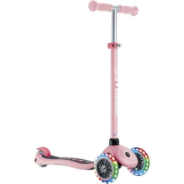 Patinete de 3 ruedas - GLOBBER - PRIMO LIGHTS - Rosa pastel - Ruedas luminosas - 2 a 7 años - 50 Kg 0 Patinete de 3 ruedas - GLOBBER - PRIMO LIGHTS - Rosa pastel - Ruedas luminosas - 2 a 7 años - 50 Kg 0