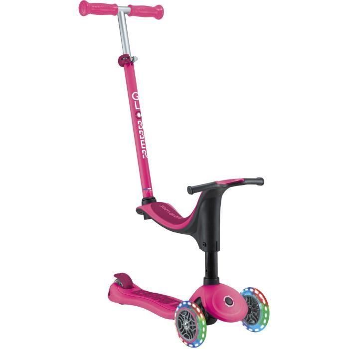 Patinete escalable de 3 ruedas - GLOBBER - SPORTY LIGHTS - Rosa - Luminoso - Correpasillos, bici sin pedales, patinete - Asiento - a partir de 15 meses 0 Patinete escalable de 3 ruedas - GLOBBER - SPORTY LIGHTS - Rosa - Luminoso - Correpasillos, bici sin pedales, patinete - Asiento - a partir de 15 meses 0