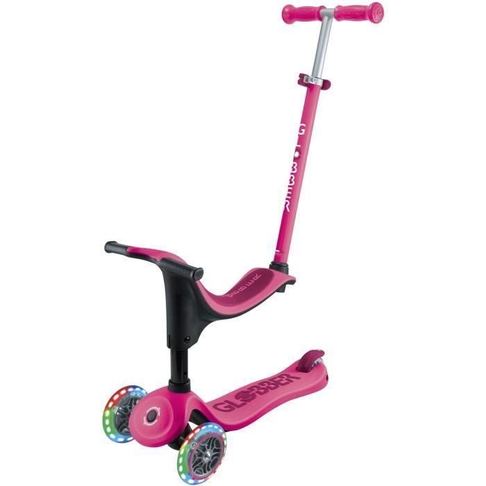 Patinete escalable de 3 ruedas - GLOBBER - SPORTY LIGHTS - Rosa - Luminoso - Correpasillos, bici sin pedales, patinete - Asiento - a partir de 15 meses 2 Patinete escalable de 3 ruedas - GLOBBER - SPORTY LIGHTS - Rosa - Luminoso - Correpasillos, bici sin pedales, patinete - Asiento - a partir de 15 meses 2