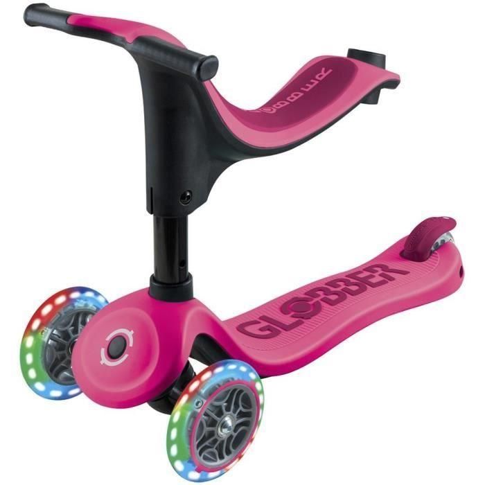 Patinete escalable de 3 ruedas - GLOBBER - SPORTY LIGHTS - Rosa - Luminoso - Correpasillos, bici sin pedales, patinete - Asiento - a partir de 15 meses 3 Patinete escalable de 3 ruedas - GLOBBER - SPORTY LIGHTS - Rosa - Luminoso - Correpasillos, bici sin pedales, patinete - Asiento - a partir de 15 meses 3