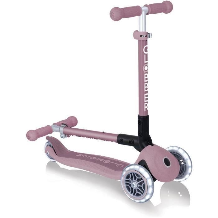 Patinete plegable de 3 ruedas - GLOBBER - JUNIOR LIGHTS ECOLOGIC - Rosa Frambuesa - Luminoso - Plástico reciclado - 2 a 6 años - 50 Kg 1 Patinete plegable de 3 ruedas - GLOBBER - JUNIOR LIGHTS ECOLOGIC - Rosa Frambuesa - Luminoso - Plástico reciclado - 2 a 6 años - 50 Kg 1