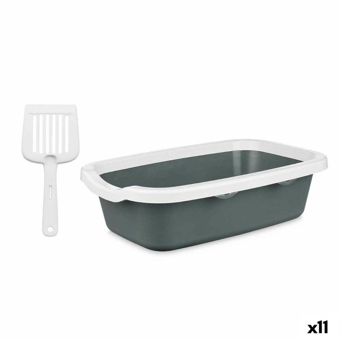 Arenero para Gatos Mascow 87954 Blanco Antracita Plástico 25 x 11 x 2 cm (11 Unidades) Arenero para Gatos Mascow 87954 Blanco Antracita Plástico 25 x 11 x 2 cm (11 Unidades)