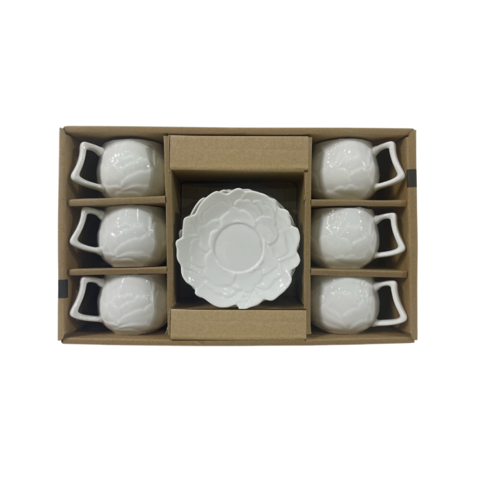 Cafe Basicos DKD Home Decor Blanco 6.7 x 5.7 x 9 cm Set de 6 0 Cafe Basicos DKD Home Decor Blanco 6.7 x 5.7 x 9 cm Set de 6 0