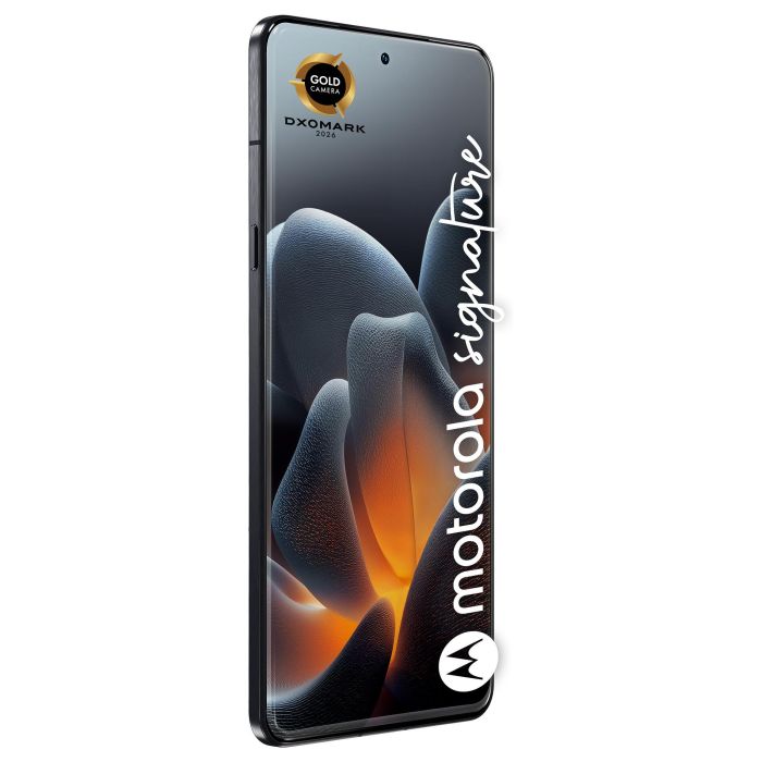 Motorola Signature 5G Smartphone, Pantalla Extreme AMOLED 6.78" 165Hz, Snapdragon 8 Gen 5, 16GB RAM 512GB, Triple Cámara 50MP, Batería 5200mAh, Android 16.0, Azul Oscuro