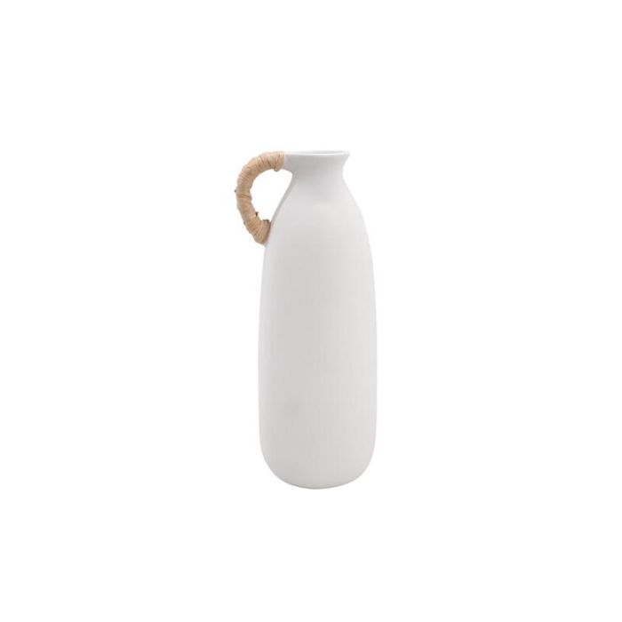 Jarron Scandi DKD Home Decor Blanco Natural 13.5 x 36 x 15 cm (2 Unidades) Jarron Scandi DKD Home Decor Blanco Natural 13.5 x 36 x 15 cm (2 Unidades)