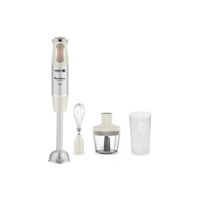Moulinex DD655A10 Batidora de Mano Quickchef 1000W 10 Velocidades 3 en 1 con Picadora, Varillas y Vaso 800ml 0 Moulinex DD655A10 Batidora de Mano Quickchef 1000W 10 Velocidades 3 en 1 con Picadora, Varillas y Vaso 800ml 0